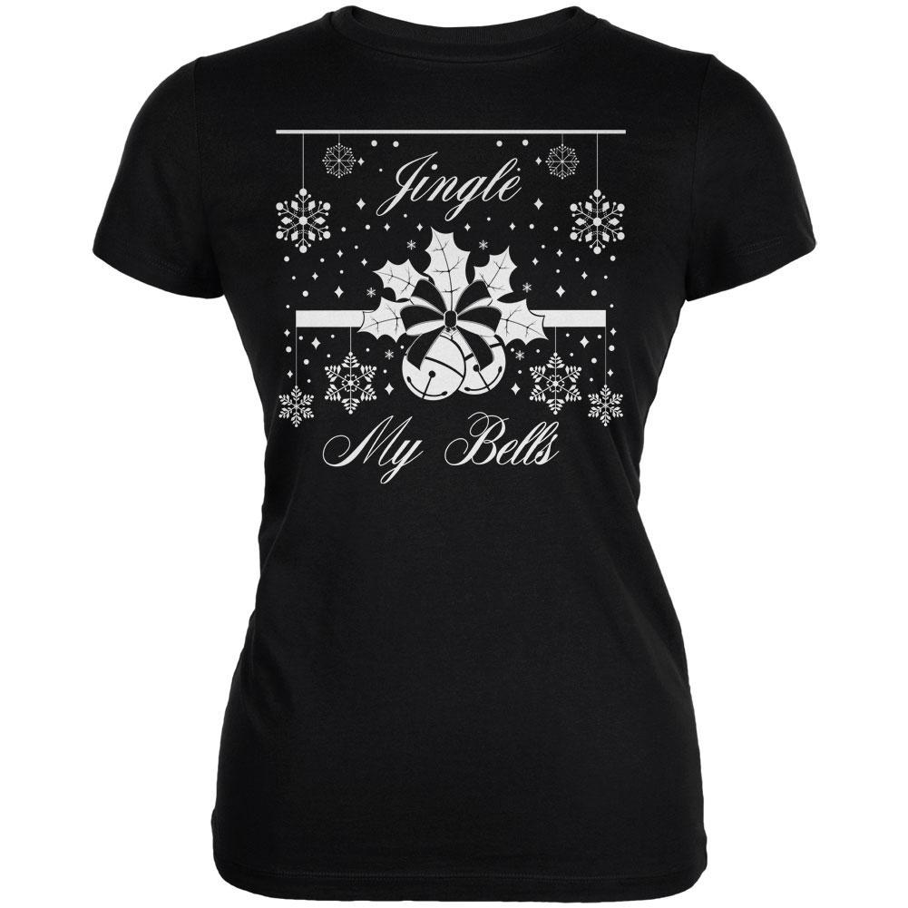 Christmas Jingle My Bells Black Juniors Soft T-Shirt