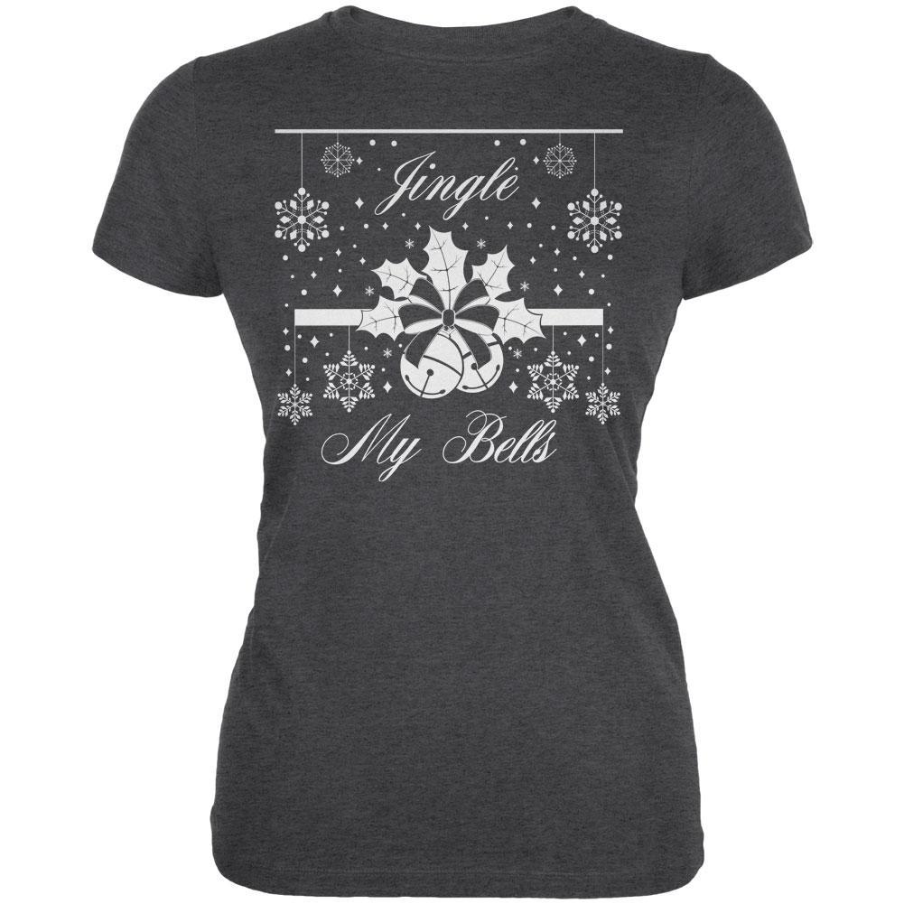 Christmas Jingle My Bells Dark Heather Juniors Soft T-Shirt