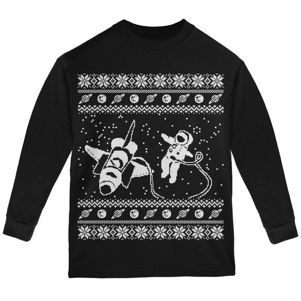 Astronaut in Space Ugly XMAS Sweater Forest Youth Long Sleeve T-Shirt