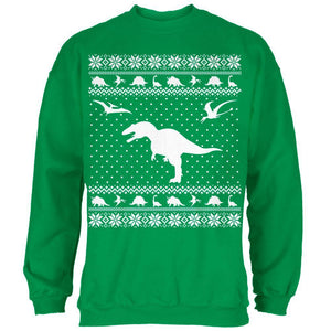 Dinosaurs Ugly XMAS Sweater Irish Green Adult Sweatshirt