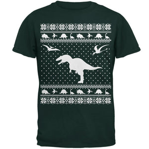 Dinosaurs Ugly XMAS Sweater Forest Adult T-Shirt