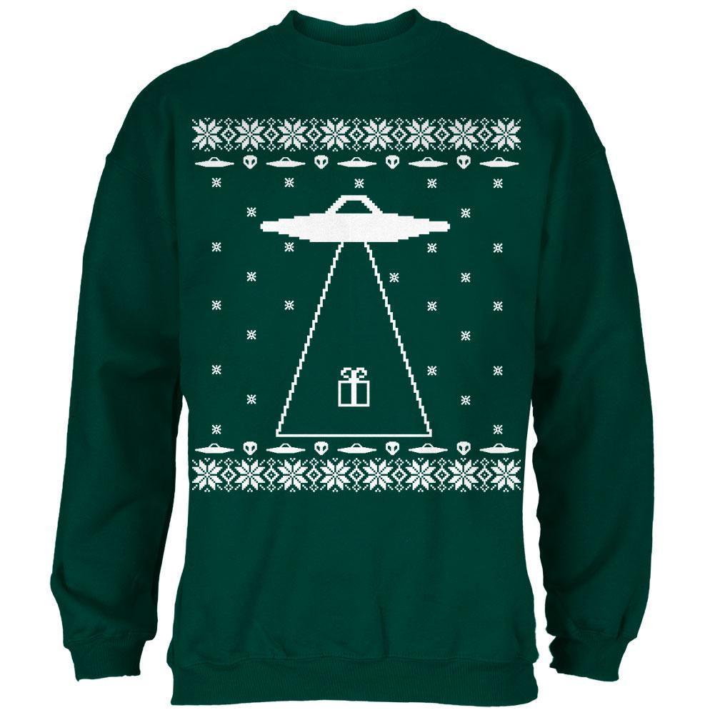 Alien Abduction Ugly XMAS Sweater Forest Adult Sweatshirt