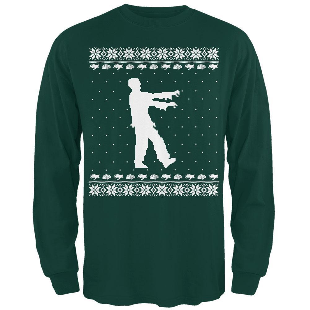 Big Zombie Ugly XMAS Sweater Forest Adult Long Sleeve T-Shirt