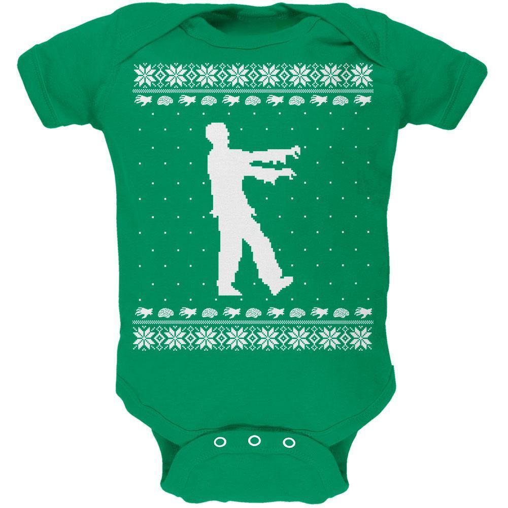 Big Zombie Ugly XMAS Sweater Black Soft Baby One Piece