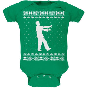 Big Zombie Ugly XMAS Sweater Black Soft Baby One Piece