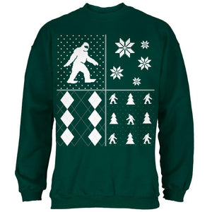 Sasquatch Festive Blocks Ugly XMAS Sweater Forest Adult Sweatshirt