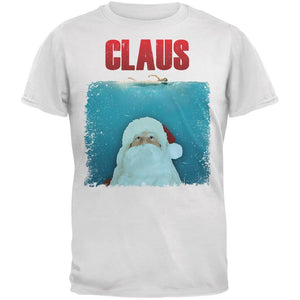 Christmas Claus Attacks White Adult T-Shirt