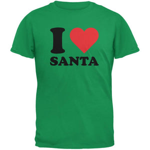 Christmas I Heart Santa Irish Green Youth T-Shirt
