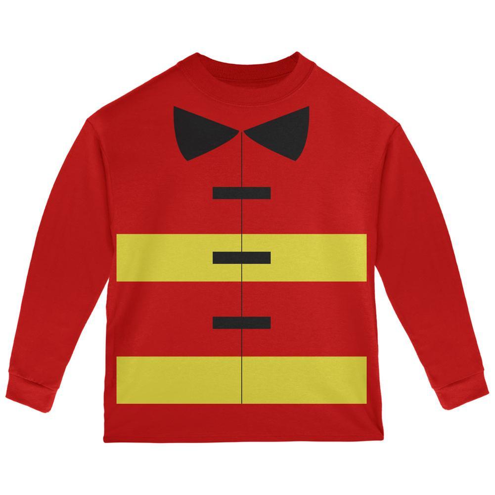 Halloween Fireman Costume Red Toddler Long Sleeve T-Shirt