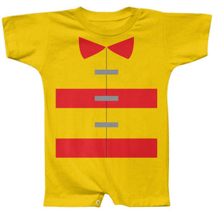 Halloween Fireman Costume Yellow Baby Romper