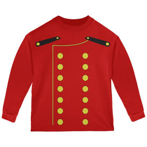 Halloween Hotel Bellhop Costume Red Toddler Long Sleeve T-Shirt