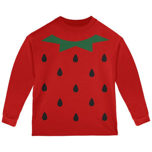 Halloween Strawberry Costume Red Toddler Long Sleeve T-Shirt