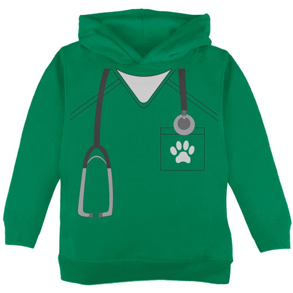 Halloween Vet Veterinarian Scrubs Costume Green Toddler Hoodie