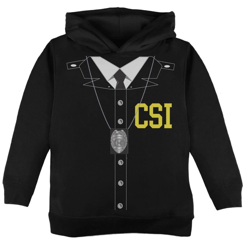 Halloween Crime Scene Investigator Costume Black Toddler Hoodie