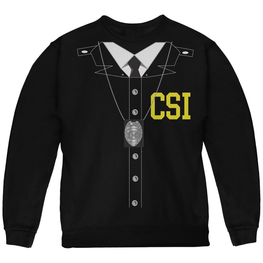 Halloween Crime Scene Investigator Costume Black Youth Sweatshirt