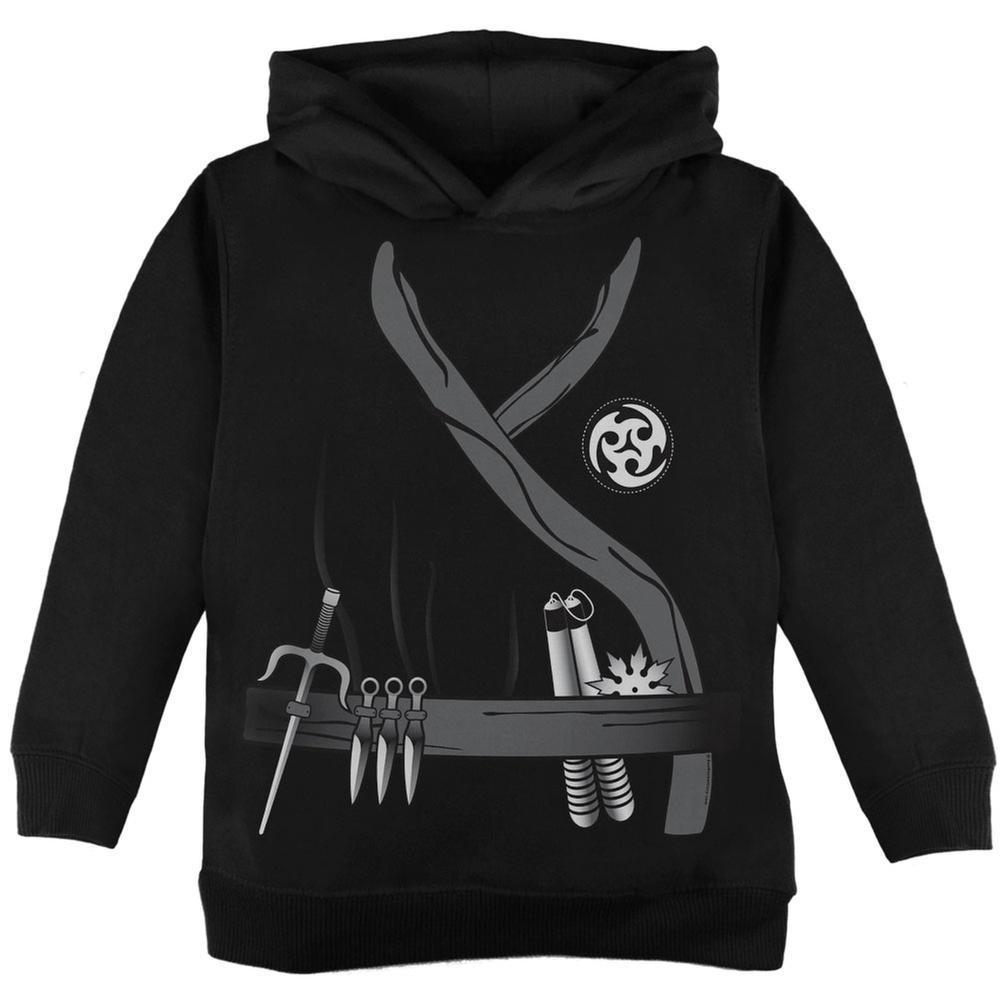Halloween Ninja Assassin Costume Black Toddler Hoodie