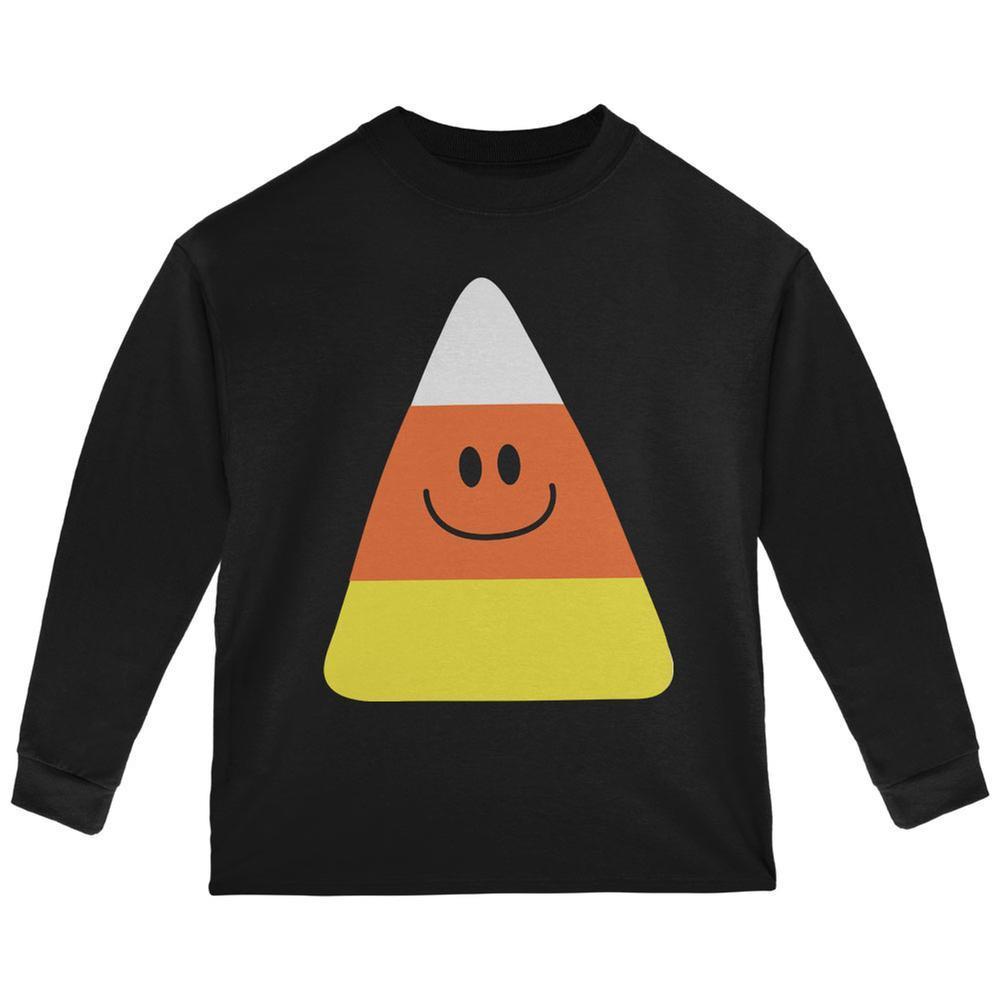 Halloween Candy Corn Costume Black Toddler Long Sleeve T-Shirt