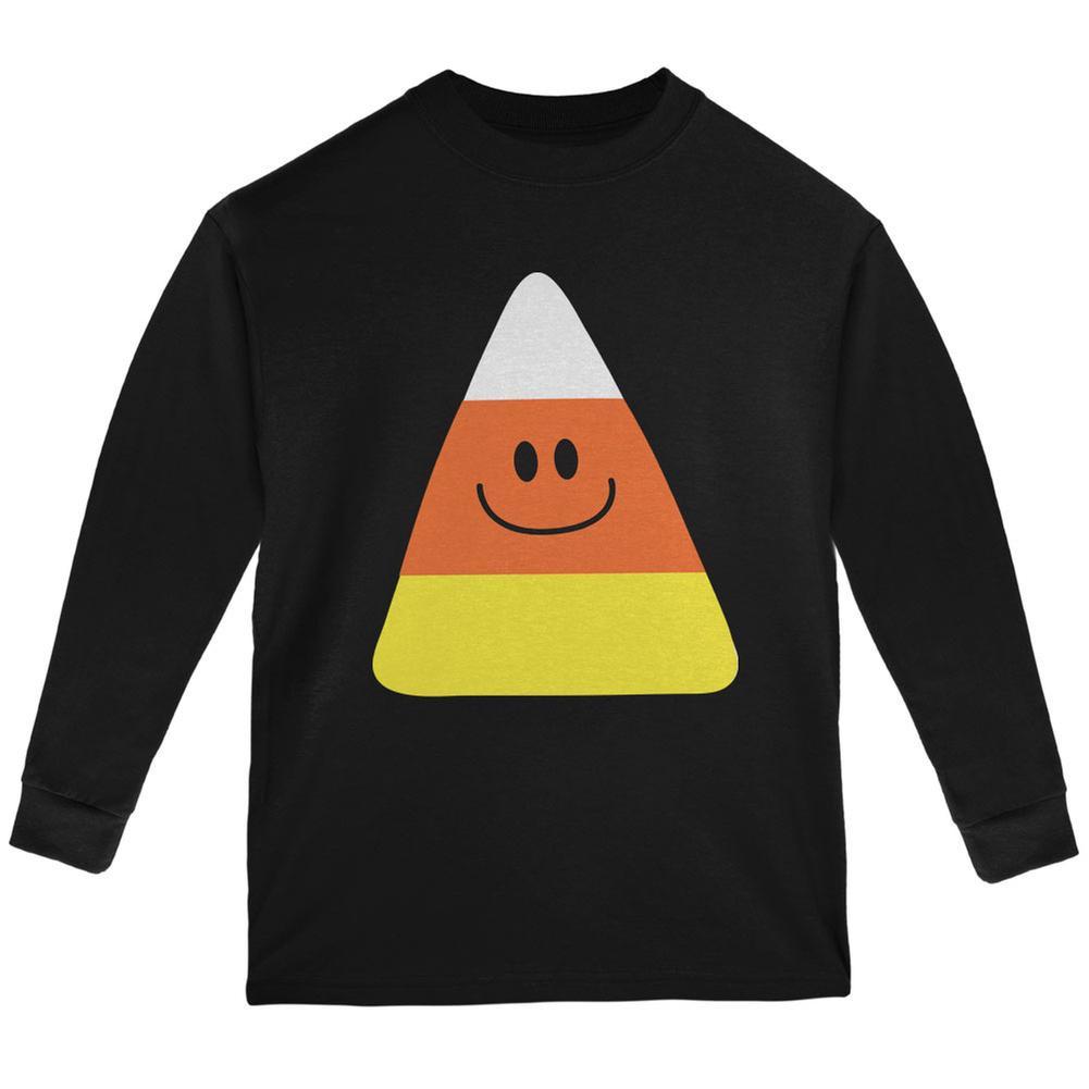 Halloween Candy Corn Costume Black Youth Long Sleeve T-Shirt