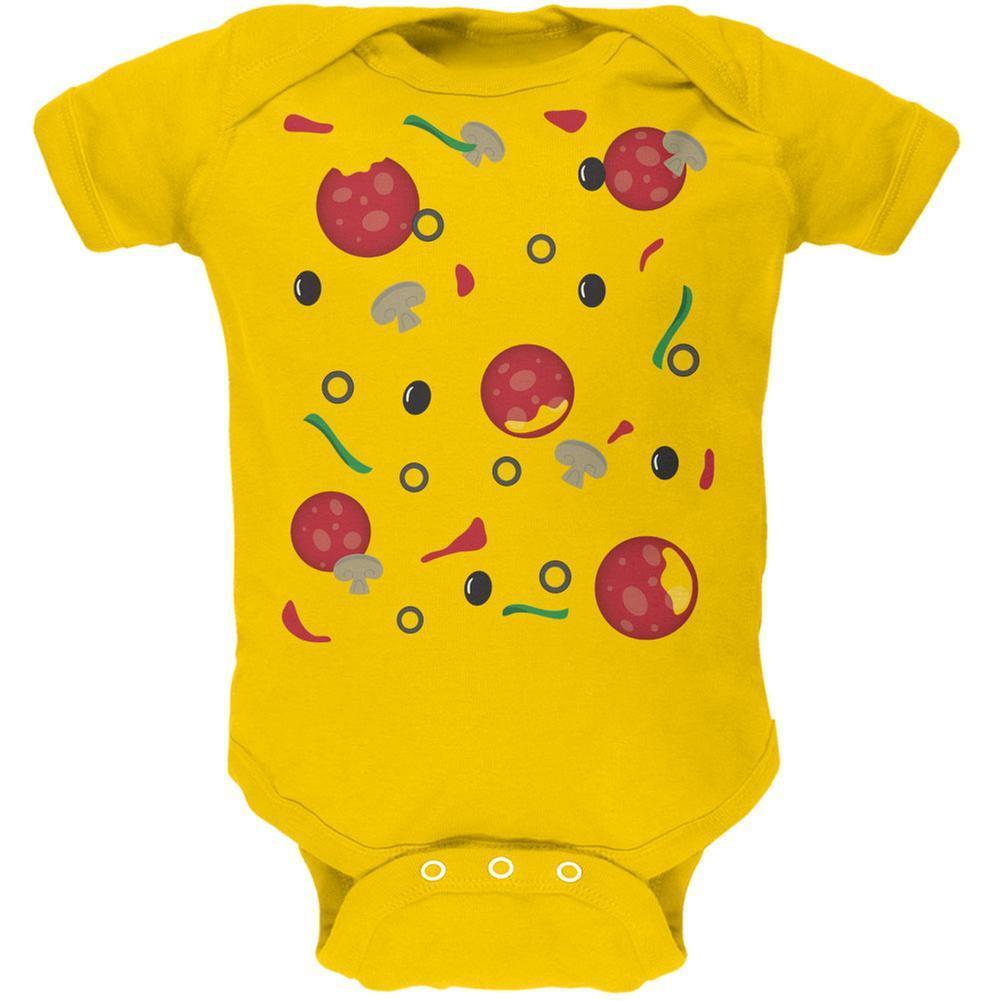 Halloween Pizza Costume Yellow Soft Baby One Piece