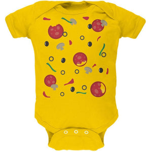 Halloween Pizza Costume Yellow Soft Baby One Piece