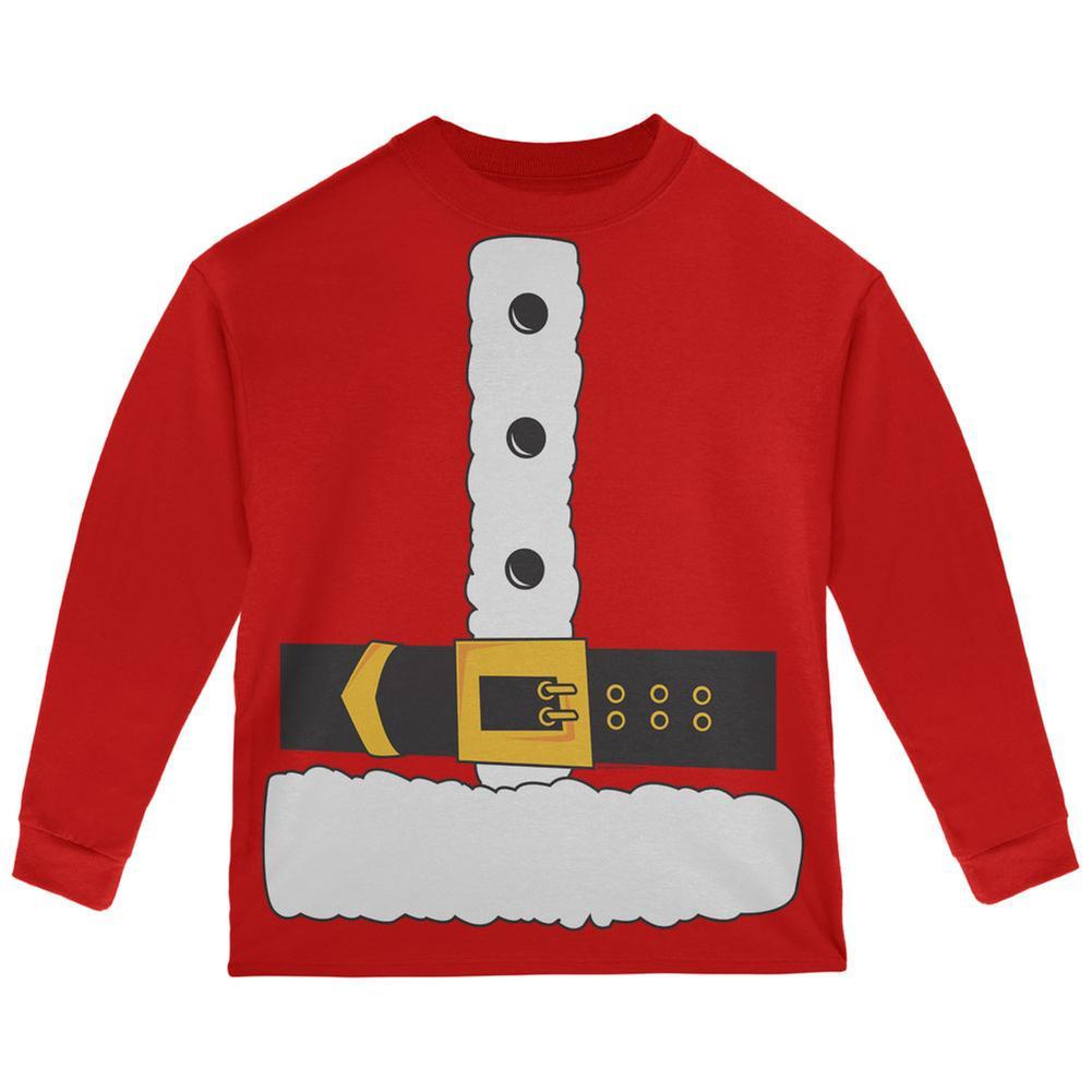Santa Claus Costume Red Toddler Long Sleeve T-Shirt