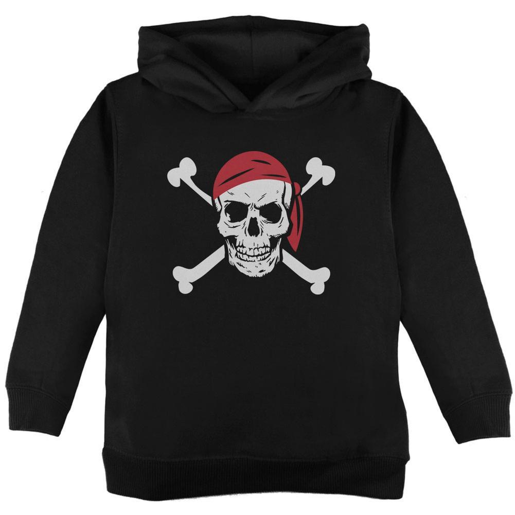Halloween Jolly Roger Black Toddler Hoodie