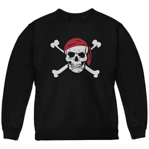 Halloween Jolly Roger Black Youth Sweatshirt