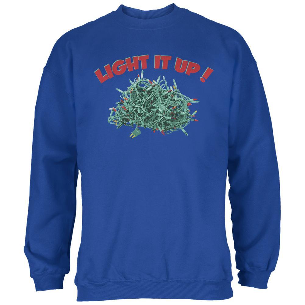 Christmas Light It Up Royal Adult Sweatshirt