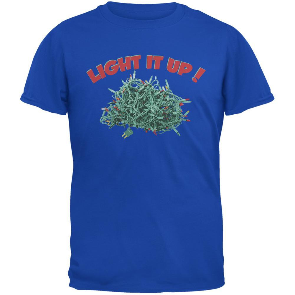 Christmas Light It Up Royal Adult T-Shirt