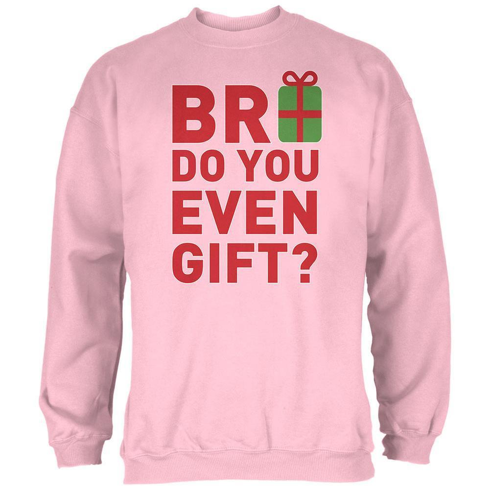 Christmas Bro Do You Even Gift Light Pink Adult Sweatshirt