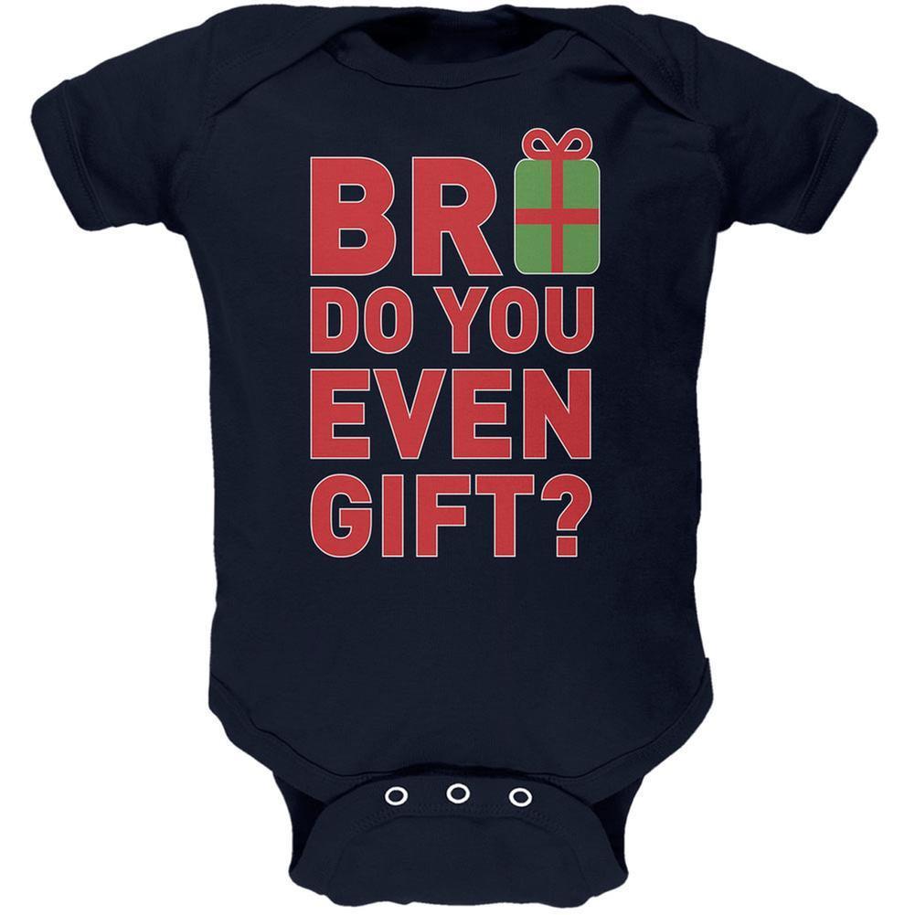 Christmas Bro Do You Even Gift Navy Soft Baby One Piece