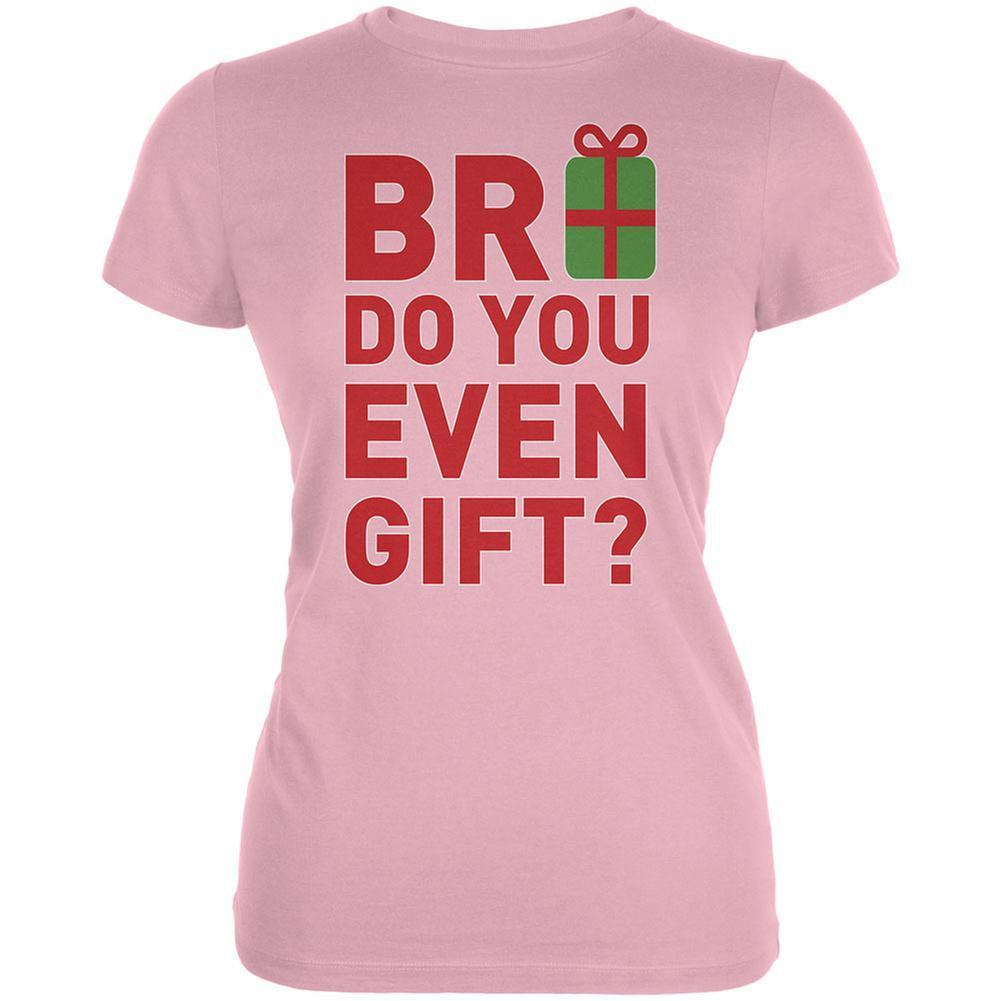 Christmas Bro Do You Even Gift Pink Juniors Soft T-Shirt