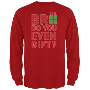 Christmas Bro Do You Even Gift Red Adult Long Sleeve T-Shirt