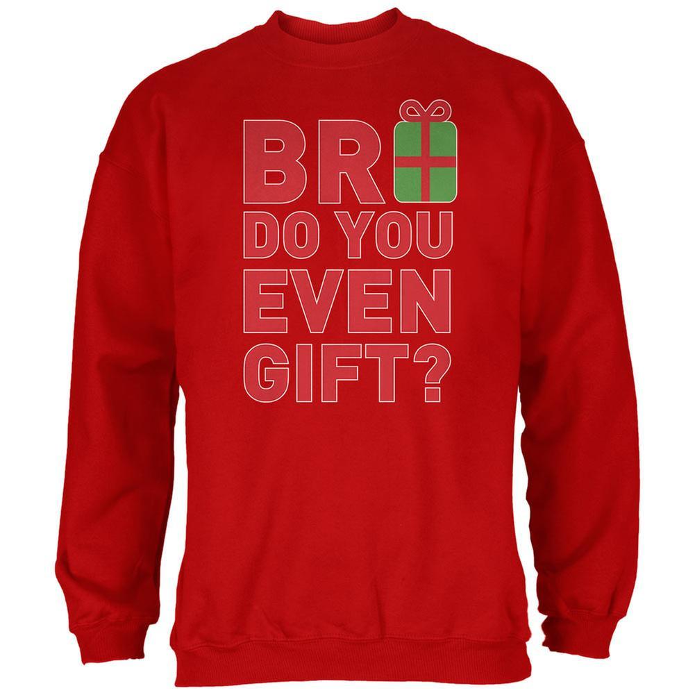 Christmas Bro Do You Even Gift Red Adult Sweatshirt