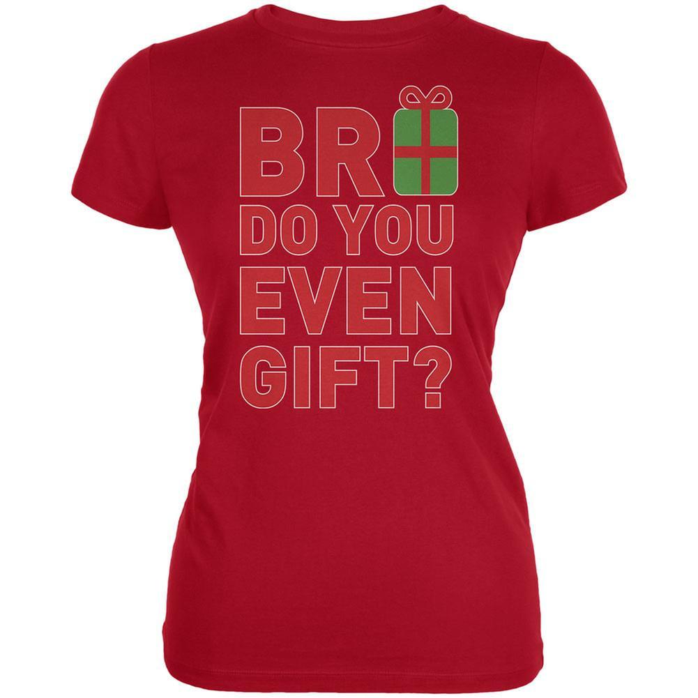 Christmas Bro Do You Even Gift Red Juniors Soft T-Shirt