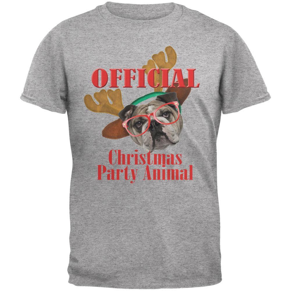 Christmas Party Animal Heather Grey Adult T-Shirt