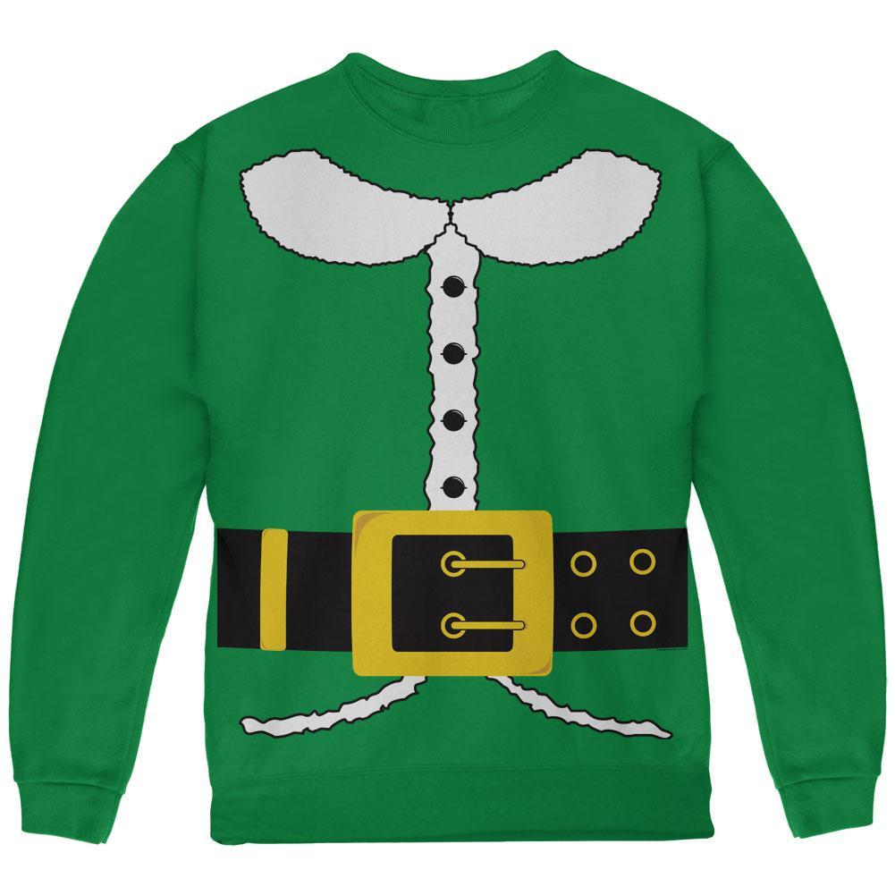 Holiday Elf Costume Green Youth Sweatshirt