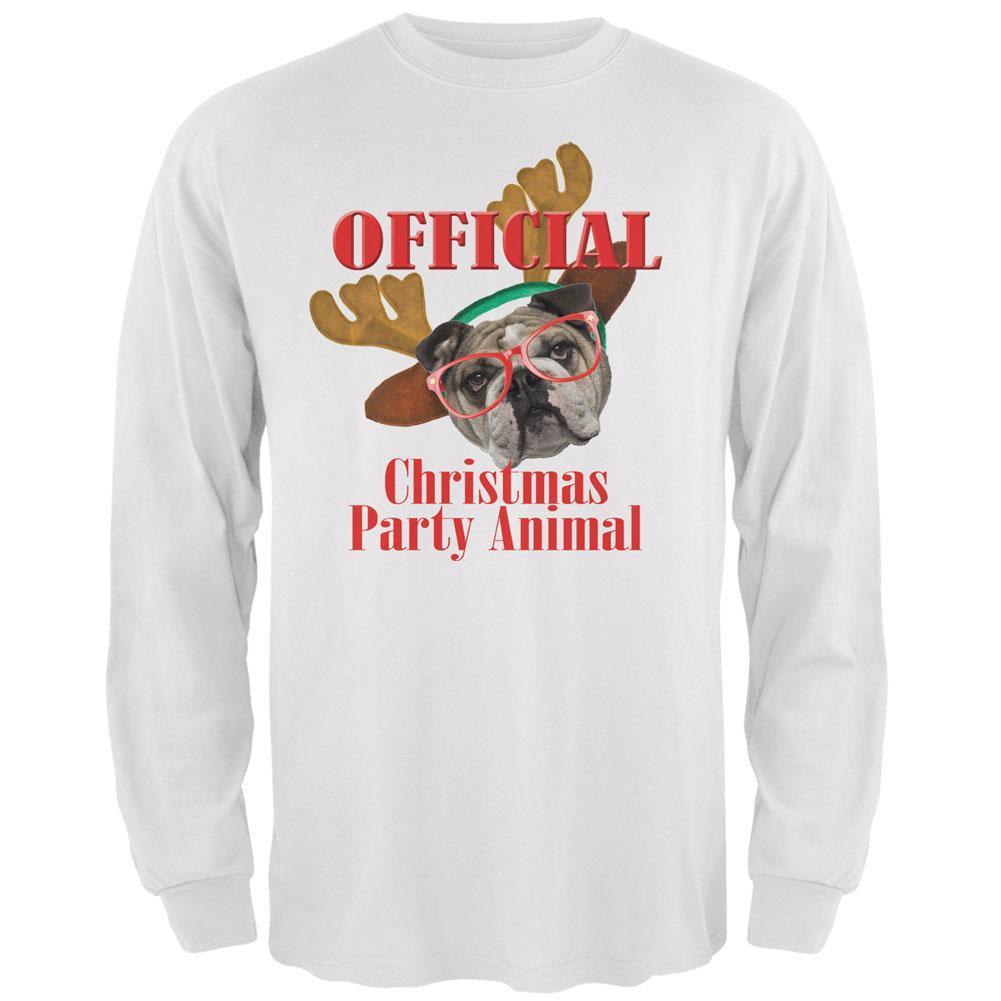 Christmas Party Animal White Adult Long Sleeve T-Shirt