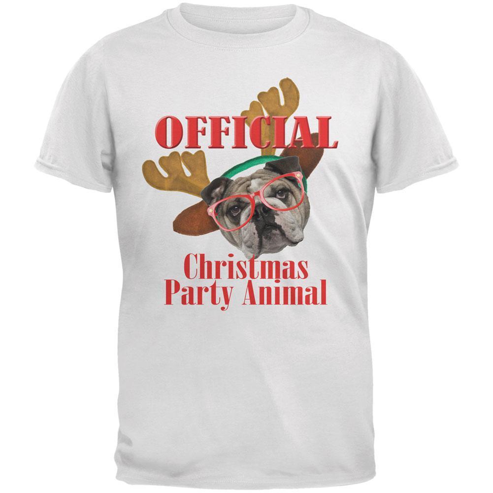 Christmas Party Animal White Adult T-Shirt