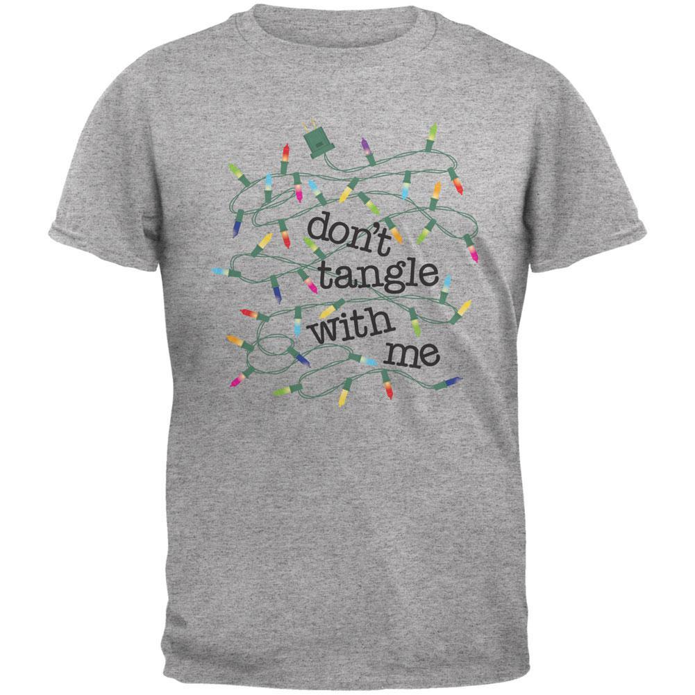 Christmas Dont Tangle With Me Heather Grey Adult T-Shirt
