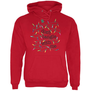 Christmas Dont Tangle With Me Red Adult Hoodie
