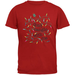 Christmas Dont Tangle With Me Red Adult T-Shirt