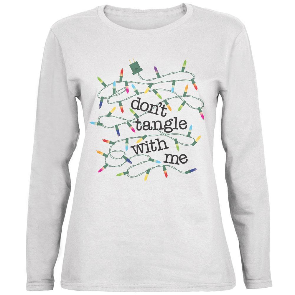 Christmas Dont Tangle With Me White Womens Long Sleeve T-Shirt