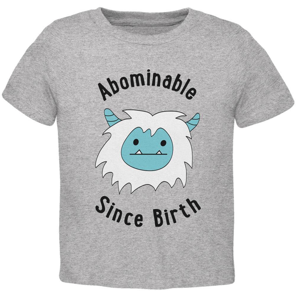 Christmas Abominable Since Birth Yeti Heather Toddler T-Shirt