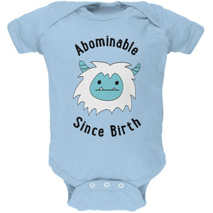 Christmas Abominable Since Birth Yeti Light Blue Soft Baby One Piece