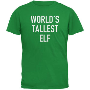 Christmas Worlds Tallest Elf Irish Green Adult T-Shirt