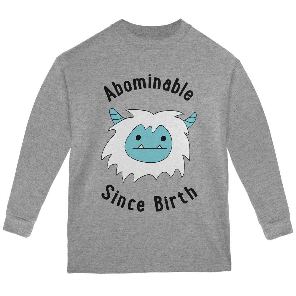 Christmas Abominable Since Birth Yeti Sport Grey Youth Long Sleeve T-Shirt