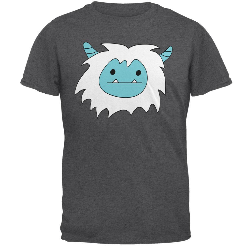 Christmas Abominable Yeti Dark Heather Adult T-Shirt