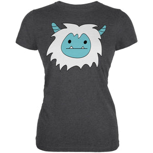 Christmas Abominable Yeti Dark Heather Juniors Soft T-Shirt