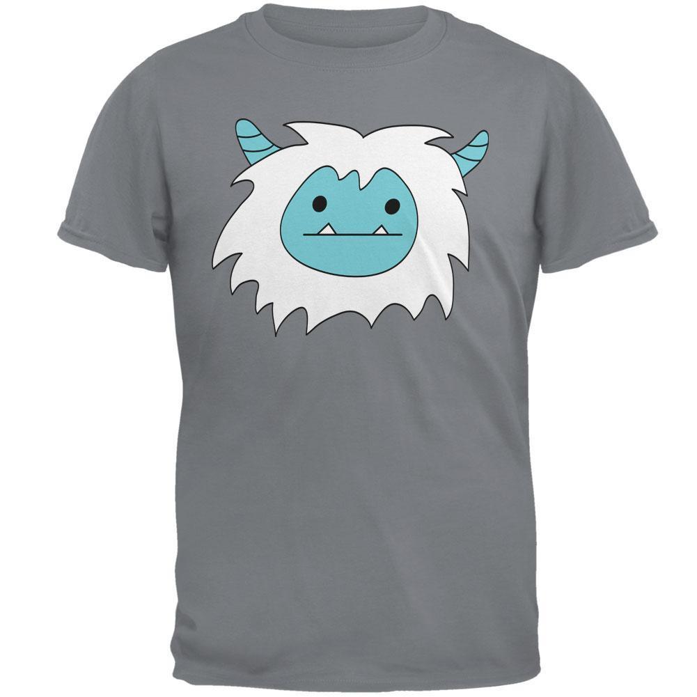 Christmas Abominable Yeti Gravel Grey Adult T-Shirt